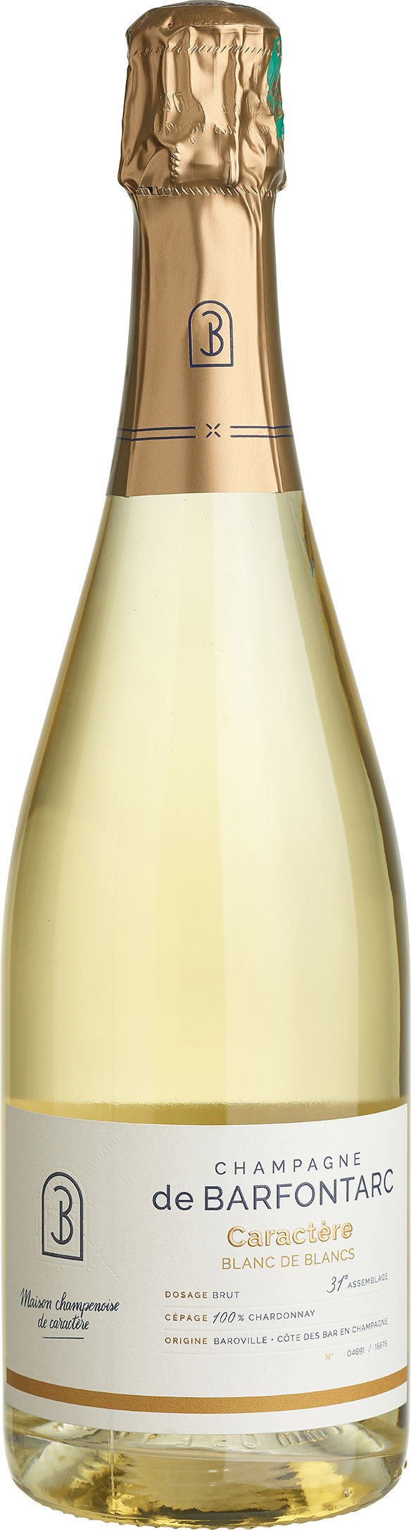 Une photo du vin Champagne de Barfontarc "Caractère" Blanc de Blancs