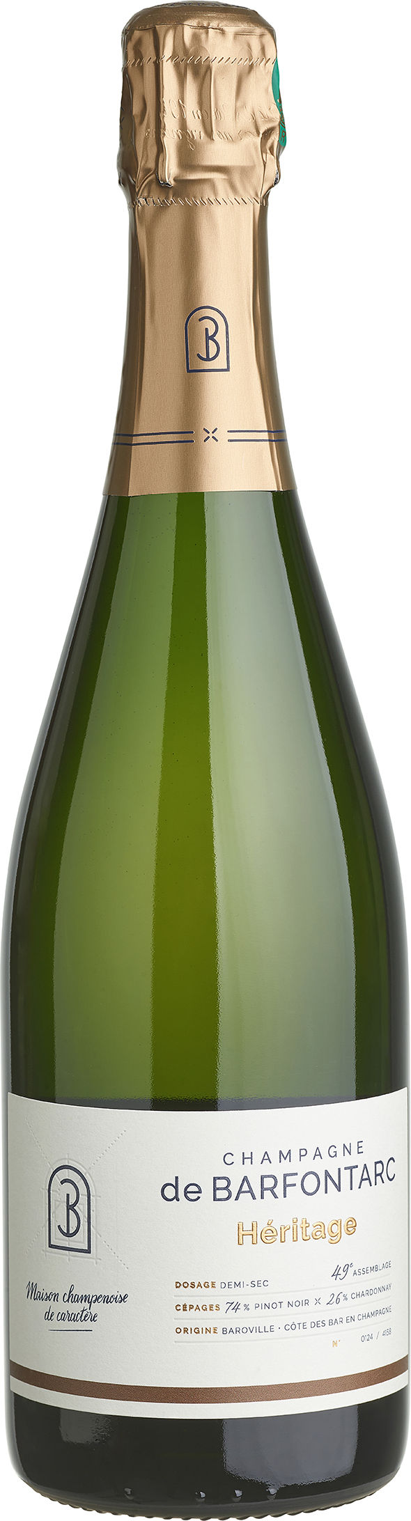 Une photo du vin Champagne de Barfontarc "Héritage" Demi-sec