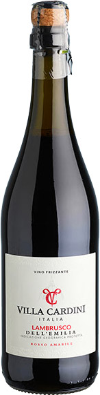 Une photo du vin Villa Cardini « Lambrusco Dell'Emilia » Rosso Amabile
